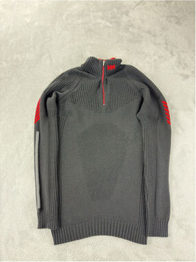 Helly Hansen Men's Size Medium Fine Merino Wool Blend 1/4 Zip Pullover Sweater